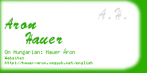 aron hauer business card